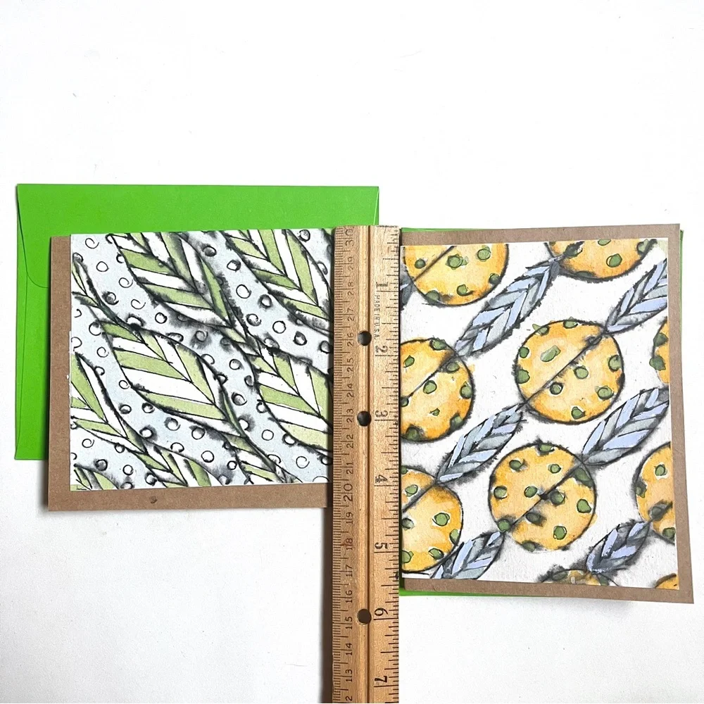 Artistic Greeting Cards Set-of 2 -Artist Designed & Made. Dual Layer Blank